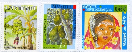 3 timbres Mayotte C. Louzé